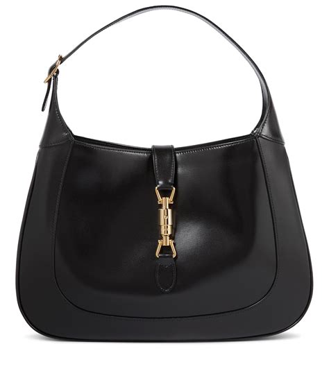 gucci jackie black leather shoulder bag|Gucci jackie 1961 large.